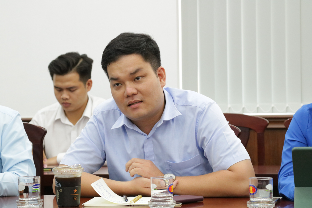 Đồng chí Trương Tấn Nghiệp tại buổi làm việc - Ảnh: Phương Khanh 