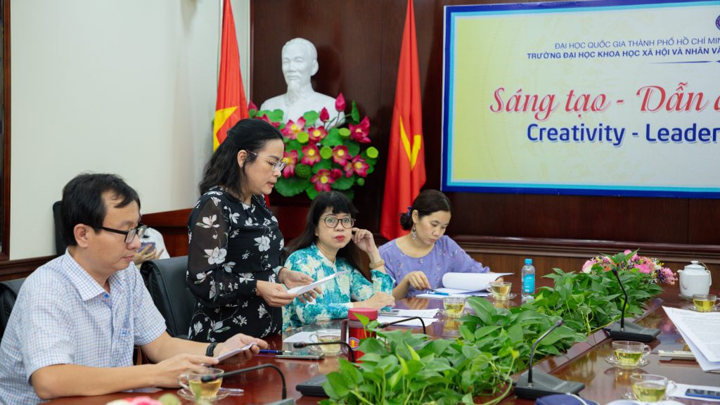 Cuộc họp diễn ra tại phòng A001, cơ sở Đinh Tiên Hoàng - Ảnh: Lý Nguyên 
