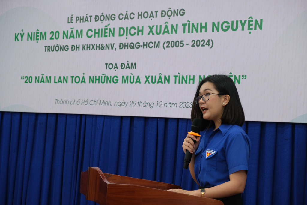 Đ/c Nguyễn Thị Ngọc Khánh khẳng định giá trị nhân văn mà chiến dịch mang đến - Ảnh: Hương Mỹ