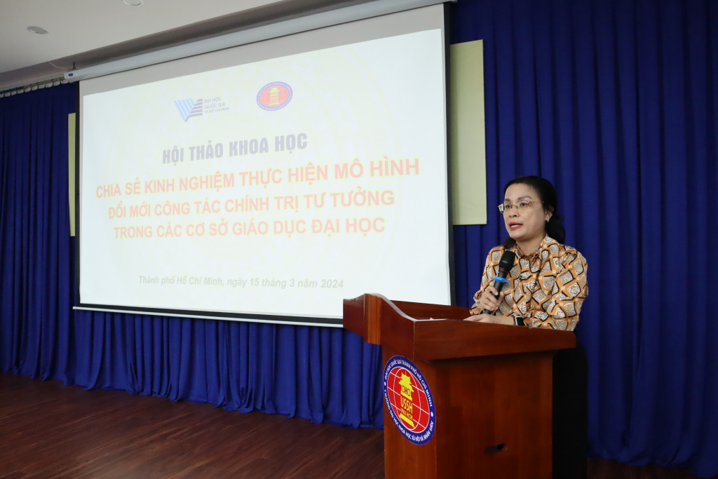PGS.TS Ngô Thị Phương Lan gửi lời cảm ơn ĐHQG-HCM trong việc hỗ trợ thực hiện khảo sát - Ảnh: Nhật Ánh 