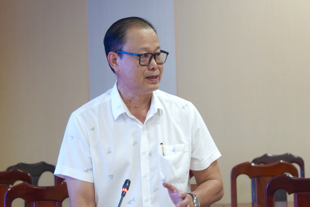 Ông Tạ Minh Phong, Phó Giám đốc Sở Dân tộc và Tôn giáo TP.HCM đánh giá cao sự chủ động của Nhà trường và bày tỏ sự sẵn sàng trong việc xây dựng chương trình hợp tác dài hạn giai đoạn 2026-2030 - Ảnh: QUỐC TOÀN