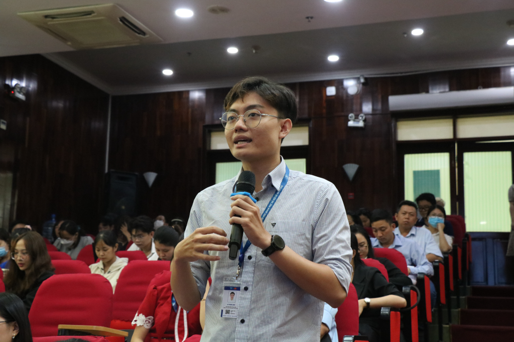 Đồng chí Lý Tuấn Anh tại phiên thảo luận - Ảnh: Phương Khanh 