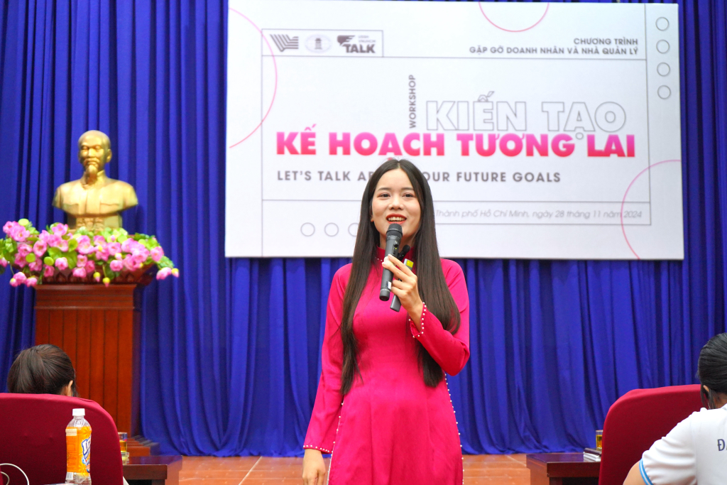 ThS. Võ Thị Mỹ Duyên cho biết, chị từng tham gia một cuộc thi khởi nghiệp do Nhà trường tổ chức vào năm 2019 - Ảnh: Phạm Trí