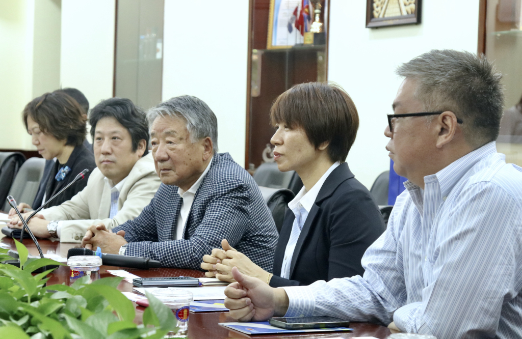 Đoàn công tác Tập đoàn PLUS - Ảnh: Hải Minh 