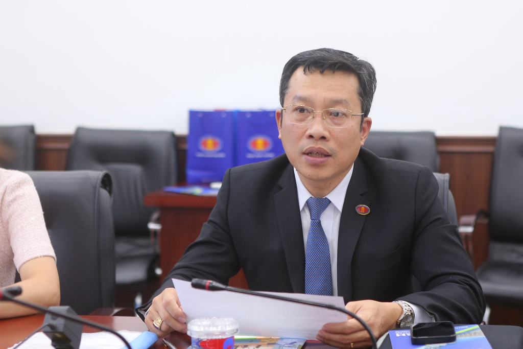 TS. Lê Hoàng Dũng chia sẻ về tiềm năng hợp tác giữa hai đơn vị - Ảnh: Nghi Châu