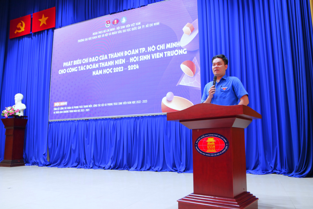 Đồng chí Trương Tấn Nghiệp mong muốn những hoạt động sắp tới của Đoàn - Hội trường mang đậm tính “Nhân văn” hơn - Ảnh: Phạm Trí