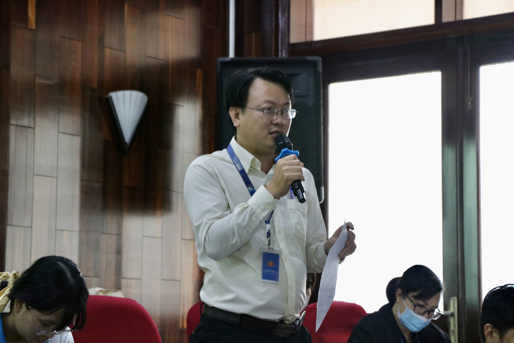 Đồng chí Nguyễn Công Can tại phiên thảo luận - Ảnh: Phương Khanh 
