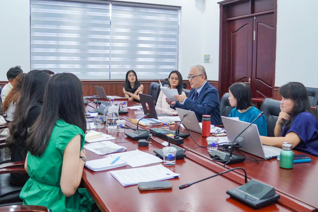 Các nội dung hợp tác được hai trường trao đổi và thống nhất tại buổi làm việc - Ảnh: KHÁNH MY