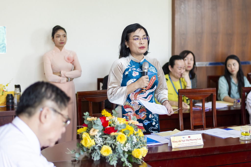  PGS.TS Ngô Thị Phương Lan cho rằng công tác đào tạo nguồn nhân lực cho lĩnh vực báo chí, xuất bản, truyền thông của trường đã có nhiều đóng góp cho đất nước - Ảnh: 